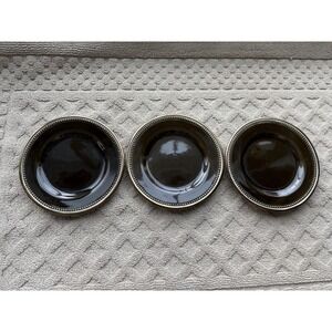 Beaded Bronze Salad Plate by POTTERY BARN Set Of 3‎